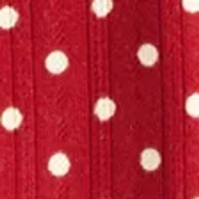 Abercrombie & Fitch Pointelle Button-through Sleep Top In Red