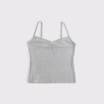 Abercrombie & Fitch Pointelle Sleep Cami In Gray