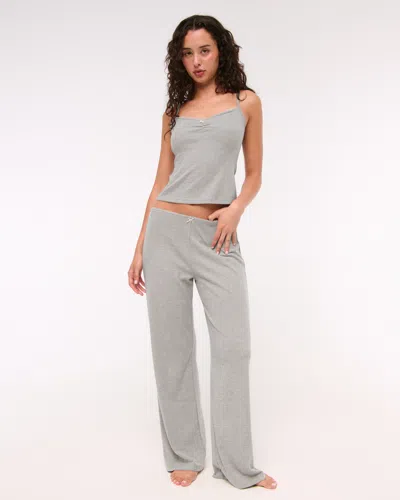 Abercrombie & Fitch Pointelle Sleep Cami In Gray