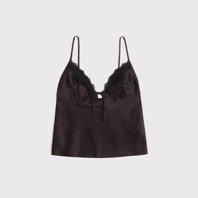 Abercrombie & Fitch Jacquard Lace And Satin Sleep Cami In Multi