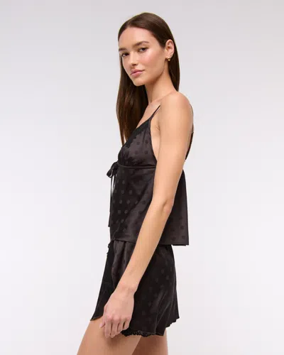 Abercrombie & Fitch Jacquard Lace And Satin Sleep Cami In Multi