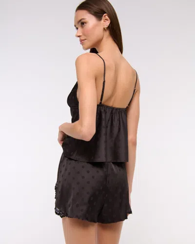 Abercrombie & Fitch Jacquard Lace And Satin Sleep Cami In Multi