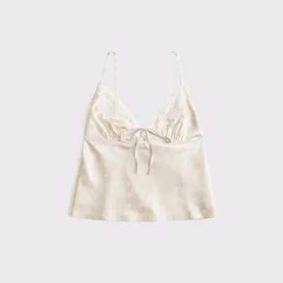 Abercrombie & Fitch Jacquard Lace And Satin Sleep Cami In Multi