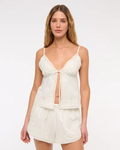 Abercrombie & Fitch Cutwork Sleep Cami In Brown