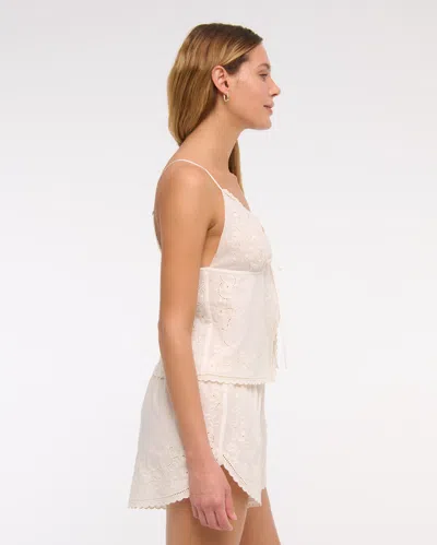 Abercrombie & Fitch Cutwork Sleep Cami In Brown