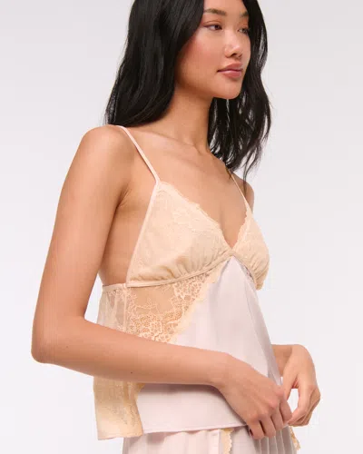 Abercrombie & Fitch Sheer Sleep Cami In Pink