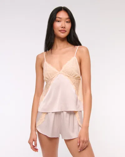 Abercrombie & Fitch Sheer Sleep Cami In Pink