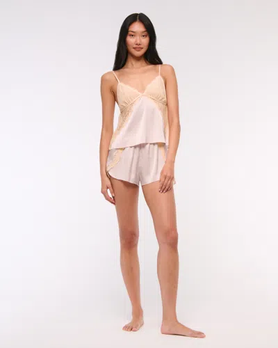Abercrombie & Fitch Sheer Sleep Cami In Pink
