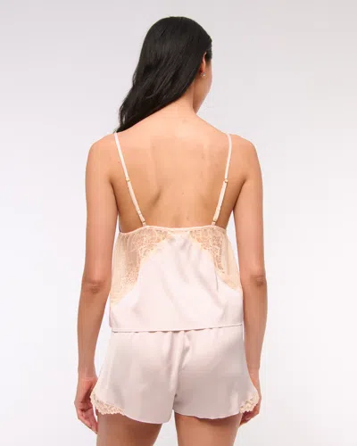 Abercrombie & Fitch Sheer Sleep Cami In Pink