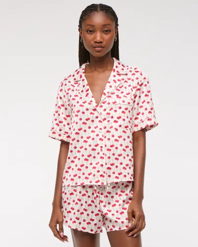 Abercrombie & Fitch Short-sleeve Sleep Shirt In Multi