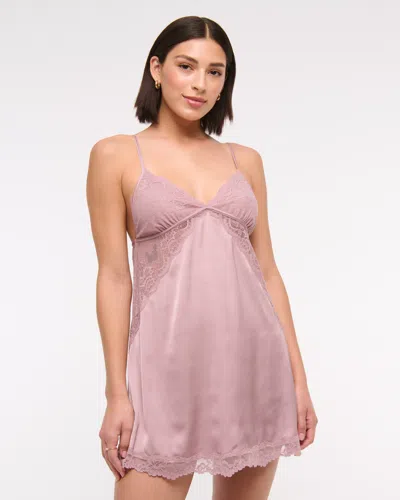 Abercrombie & Fitch Sheer Lace-trim Nightie In Multi