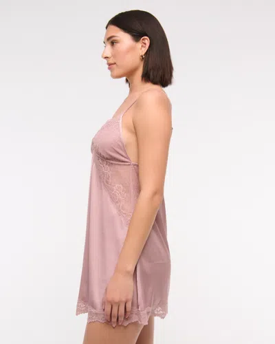 Abercrombie & Fitch Sheer Lace-trim Nightie In Multi