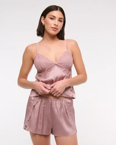 Abercrombie & Fitch Sheer Sleep Short In Multi