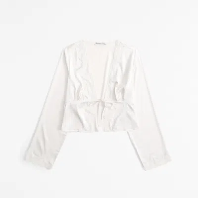 Abercrombie & Fitch Lace And Satin Sleep Top In White