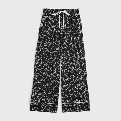 Abercrombie & Fitch Satin Sleep Pant In Black