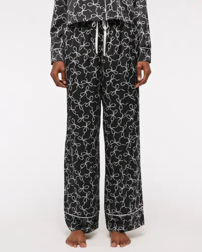 Abercrombie & Fitch Satin Sleep Pant In Black