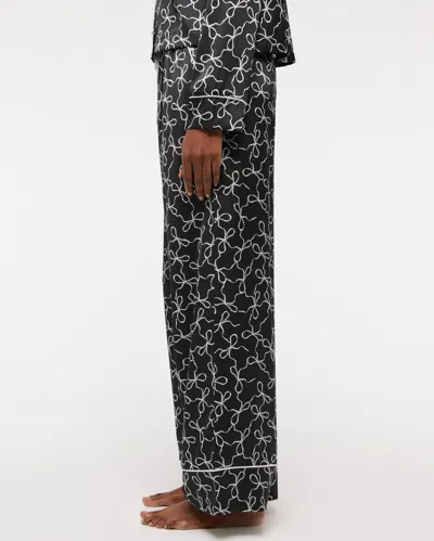 Abercrombie & Fitch Satin Sleep Pant In Black