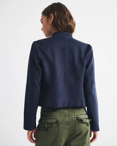 Abercrombie & Fitch Vegan Suede Embellished Jacket In Purple