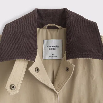 Abercrombie & Fitch Waxed Mac Coat In Green