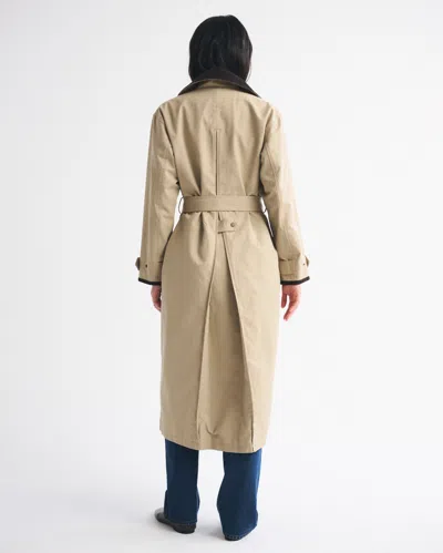 Abercrombie & Fitch Waxed Mac Coat In Green