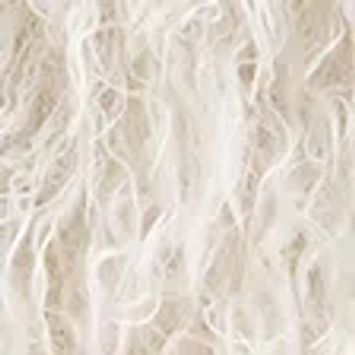 Abercrombie & Fitch Collarless Short Faux Fur Coat In White