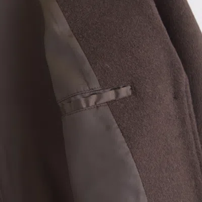 Abercrombie & Fitch Recycled Wool-blend Tailored Topcoat In Brown