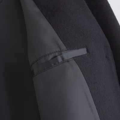 Abercrombie & Fitch Wool-blend Tailored Topcoat In Black