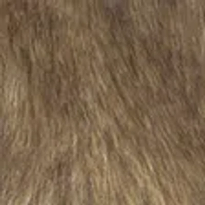 Abercrombie & Fitch Short Faux Fur Coat In Brown