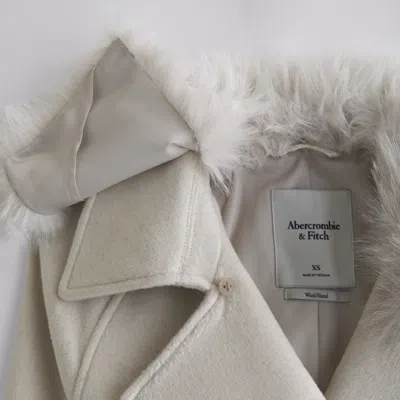 Abercrombie & Fitch A&f Carrie Wool-blend Trench Coat In Gray