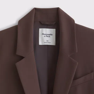 Abercrombie & Fitch Classic Suiting Blazer In Brown