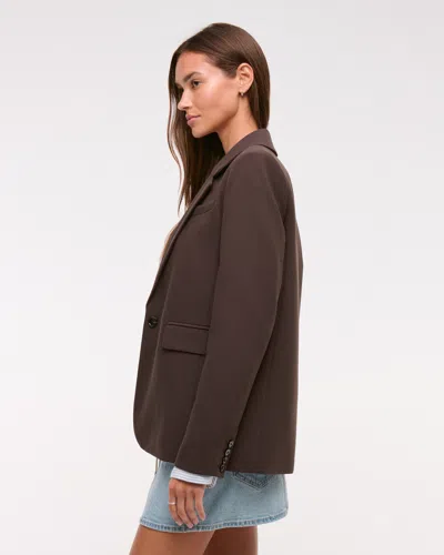 Abercrombie & Fitch Classic Suiting Blazer In Brown