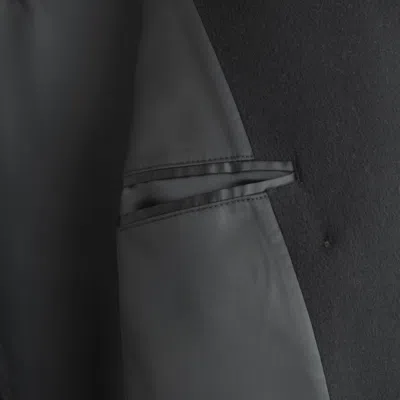 Abercrombie & Fitch A&f Carrie Wool-blend Trench Coat In Black