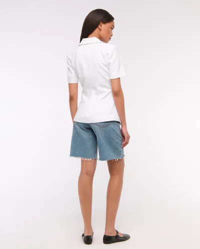 Abercrombie & Fitch Short-sleeve Premium Linen Blazer In Animal Print