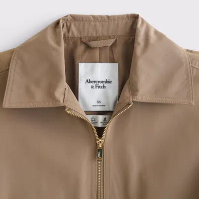 Abercrombie & Fitch Cinched Double-zip Jacket In Brown