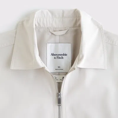 Abercrombie & Fitch Cinched-hem Double-zip Jacket In Neutral