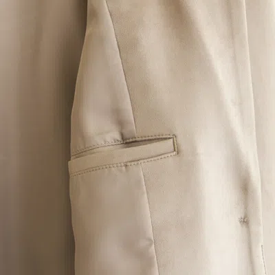 Abercrombie & Fitch Vegan Suede Slouchy Blazer In Brown