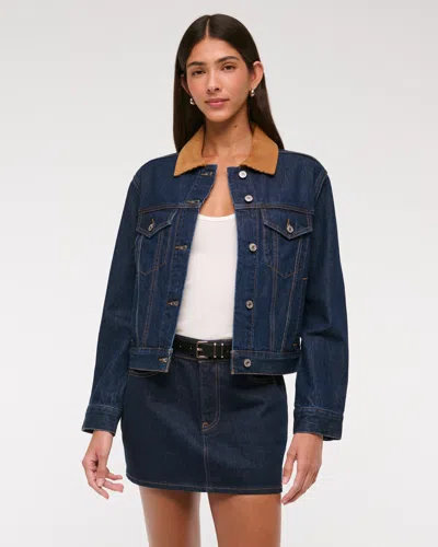 Abercrombie & Fitch Denim Trucker Jacket In Blue