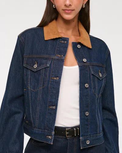 Abercrombie & Fitch Denim Trucker Jacket In Blue