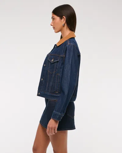 Abercrombie & Fitch Denim Trucker Jacket In Blue