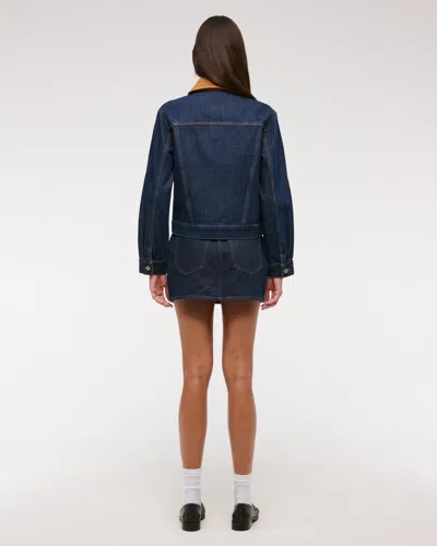 Abercrombie & Fitch Denim Trucker Jacket In Blue