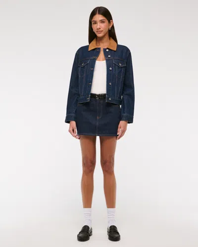 Abercrombie & Fitch Denim Trucker Jacket In Blue