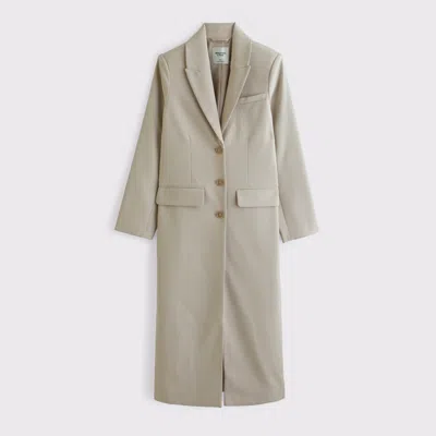 Abercrombie & Fitch Suiting Topcoat In Neutral