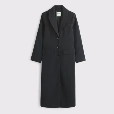 Abercrombie & Fitch Suiting Topcoat In Black