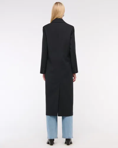 Abercrombie & Fitch Suiting Topcoat In Black