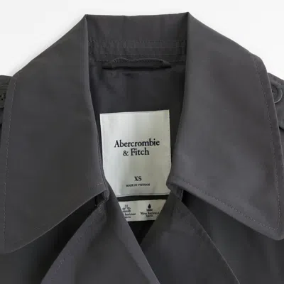 Abercrombie & Fitch Cropped Trench Coat In Gray