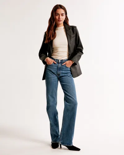 Abercrombie & Fitch Vegan Leather Blazer In Black