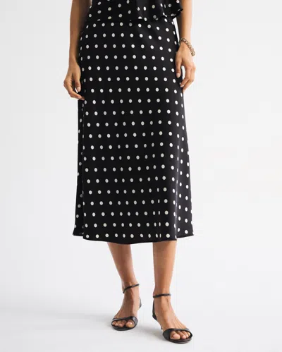 Abercrombie & Fitch High Rise Satin Midi Skirt In Black