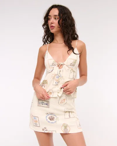 Abercrombie & Fitch The A&f Scarlett Linen-blend Mini Skort