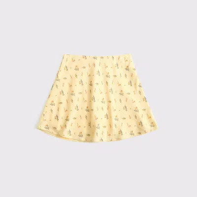 Abercrombie & Fitch The A&f Sienna Linen-blend Mini Skort In Yellow