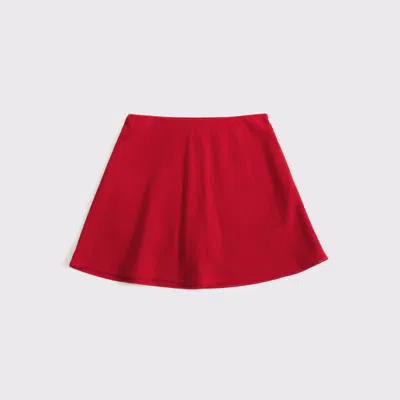 Abercrombie & Fitch The A&f Sienna Linen-blend Mini Skort In Red